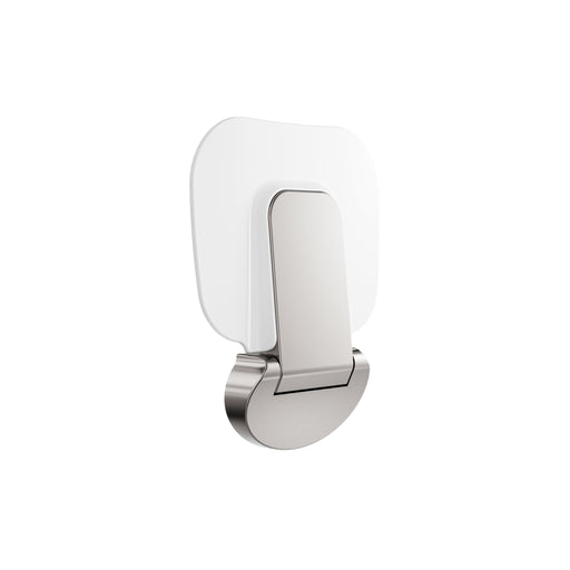 NERO MECCA CARE SHOWER SEAT 400×330MM BRUSHED NICKEL - Ideal Bathroom CentreNRCR0003BN