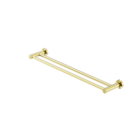 NERO MECCA DOUBLE TOWEL RAIL 600MM BRUSHED GOLD - Ideal Bathroom CentreNR1924dBG