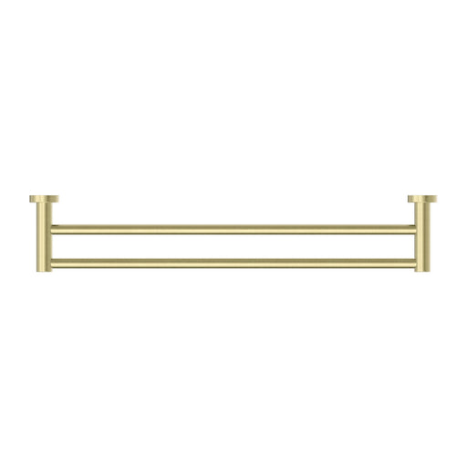 NERO MECCA DOUBLE TOWEL RAIL 600MM BRUSHED GOLD - Ideal Bathroom CentreNR1924dBG