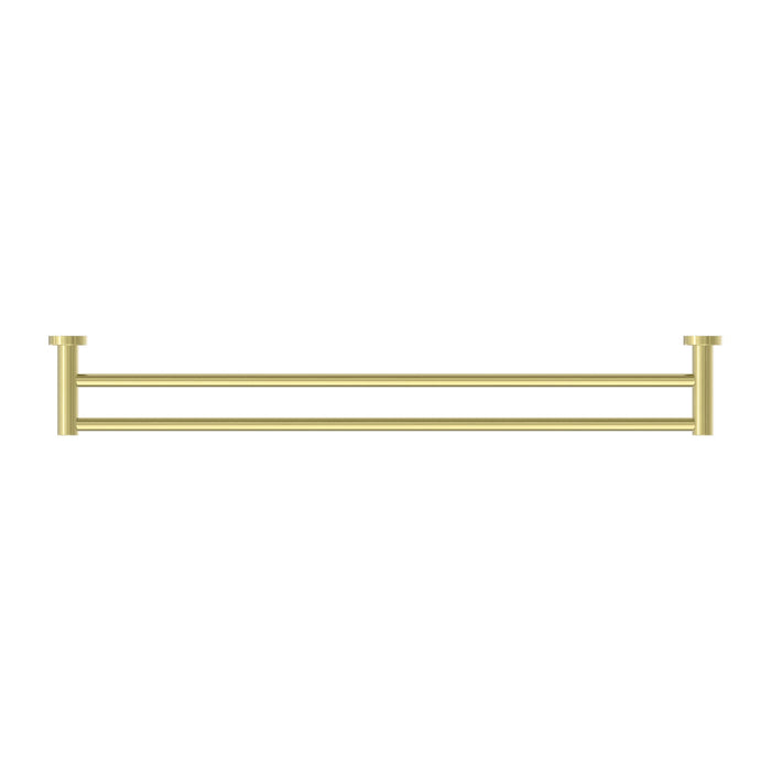 NERO MECCA DOUBLE TOWEL RAIL 800MM BRUSHED GOLD - Ideal Bathroom CentreNR1930dBG