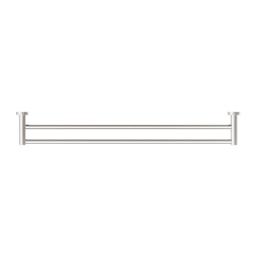NERO MECCA DOUBLE TOWEL RAIL 800MM BRUSHED NICKEL - Ideal Bathroom CentreNR1930dBN