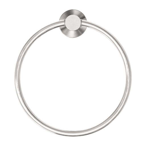 NERO MECCA HAND TOWEL RING BRUSHED NICKEL - Ideal Bathroom CentreNR1980BN