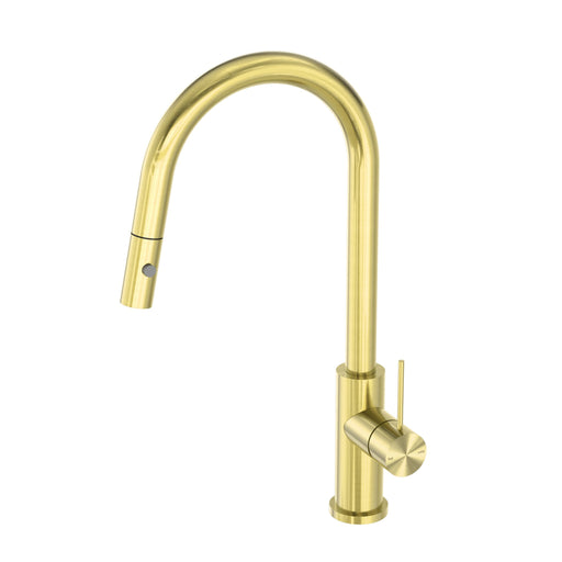 NERO MECCA PULL OUT SINK MIXER WITH VEGIE SPRAY FUNCTION BRUSHED GOLD - Ideal Bathroom CentreNR221908BG
