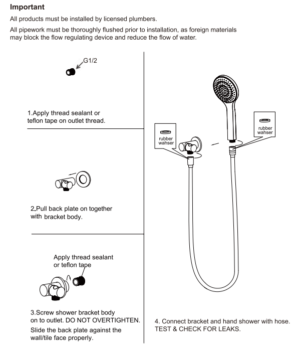 NERO MECCA SHOWER BRACKET WITH AIR SHOWER II CHROME - Ideal Bathroom CentreNR221905FCH