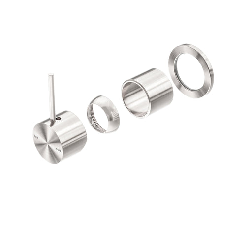 NERO MECCA SHOWER MIXER 60MM HANDLE UP PLATE TRIM KITS ONLY BRUSHED NICKEL - Ideal Bathroom CentreNR221911JTBN