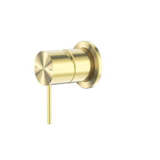 NERO MECCA SHOWER MIXER 60MM PLATE BRUSHED GOLD - Ideal Bathroom CentreNR221911HBG