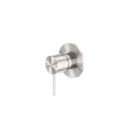NERO MECCA SHOWER MIXER 80MM PLATE BRUSHED NICKEL - Ideal Bathroom CentreNR221911BN