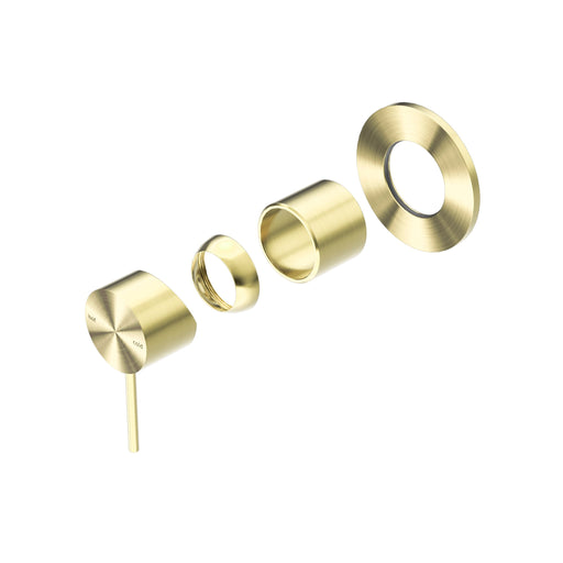 NERO MECCA SHOWER MIXER 80MM PLATE TRIM KITS ONLY BRUSHED GOLD - Ideal Bathroom CentreNR221911TBG
