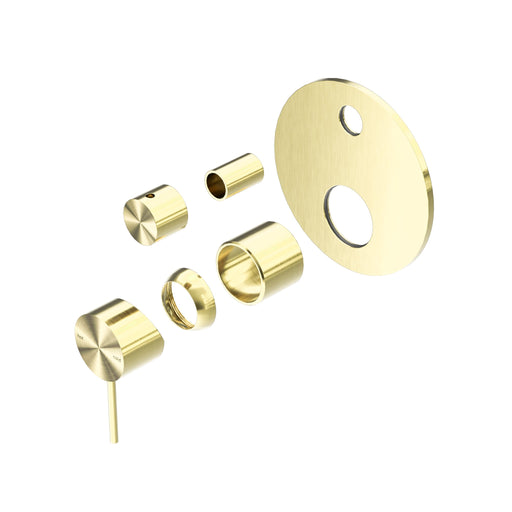 NERO MECCA SHOWER MIXER WITH DIVERTOR TRIM KITS ONLY BRUSHED GOLD - Ideal Bathroom CentreNR221911ATBG