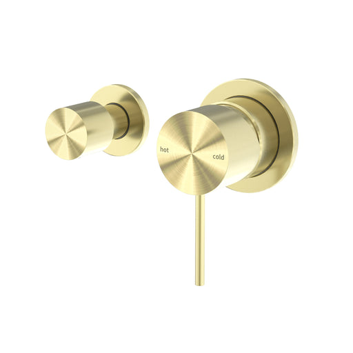 NERO MECCA SHOWER MIXER WITH HORIZONTAL 2 WAY DIVERTOR BRUSHED GOLD - Ideal Bathroom CentreNR221911UBG