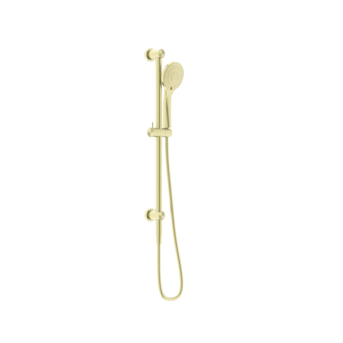 NERO MECCA SHOWER RAIL WITH AIR SHOWER BRUSHED GOLD - Ideal Bathroom CentreNR221905aBG