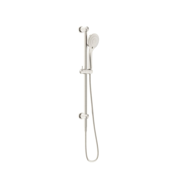 NERO MECCA SHOWER RAIL WITH AIR SHOWER BRUSHED NICKEL - Ideal Bathroom CentreNR221905aBN