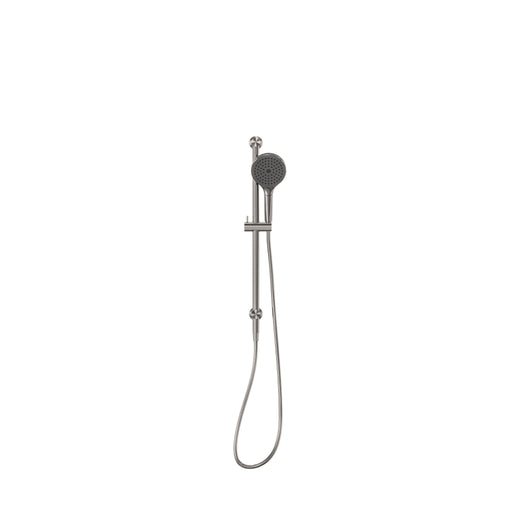 NERO MECCA SHOWER RAIL WITH AIR SHOWER II BRUSHED NICKEL - Ideal Bathroom CentreNR221905GBN