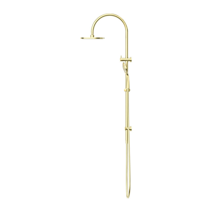 NERO MECCA TWIN SHOWER WITH AIR SHOWER BRUSHED GOLD - Ideal Bathroom CentreNR221905bBG