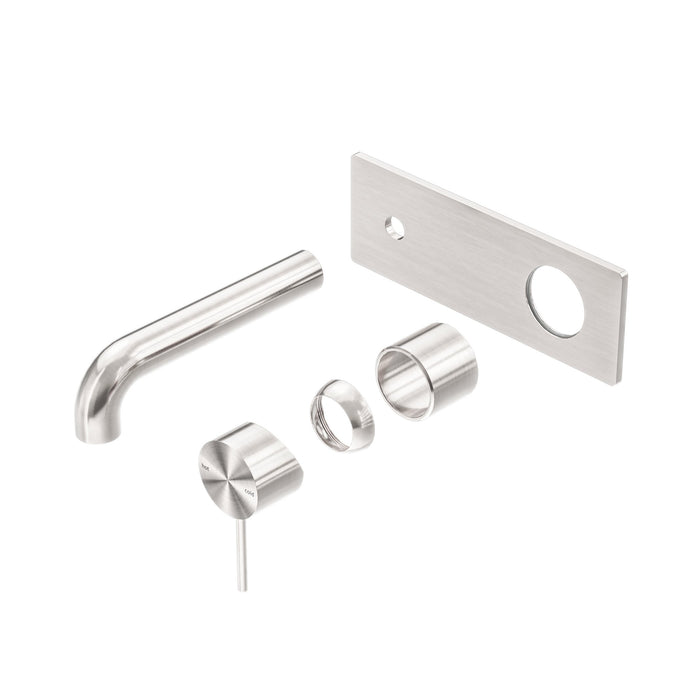 NERO MECCA WALL BASIN/BATH MIXER 120MM TRIM KITS ONLY BRUSHED NICKEL - Ideal Bathroom CentreNR221910A120TBN