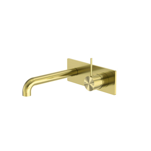 NERO MECCA WALL BASIN/BATH MIXER HANDLE UP 160MM BRUSHED GOLD - Ideal Bathroom CentreNR221910B160BG