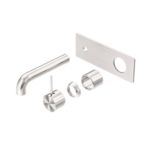 NERO MECCA WALL BASIN/BATH MIXER HANDLE UP 160MM TRIM KITS ONLY BRUSHED NICKEL - Ideal Bathroom CentreNR221910B160TBN