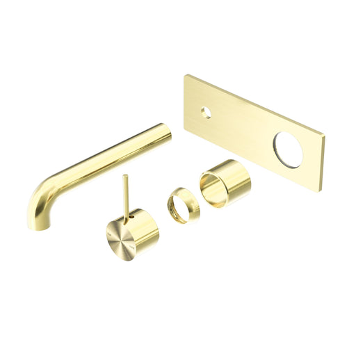NERO MECCA WALL BASIN/BATH MIXER HANDLE UP 185MM TRIM KITS ONLY BRUSHED GOLD - Ideal Bathroom CentreNR221910B185TBG