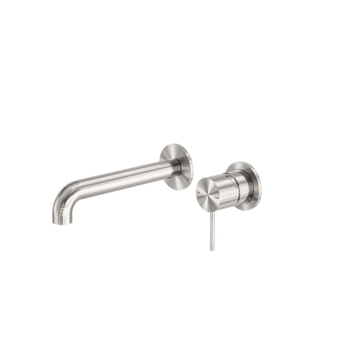 NERO MECCA WALL BASIN/BATH MIXER SEPARATE BACK PLATE 120MM BRUSHED NICKEL - Ideal Bathroom CentreNR221910C120BN