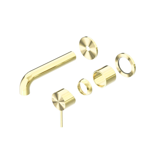 NERO MECCA WALL BASIN/BATH MIXER SEPARATE BACK PLATE 120MM TRIM KITS ONLY BRUSHED GOLD - Ideal Bathroom CentreNR221910C120TBG