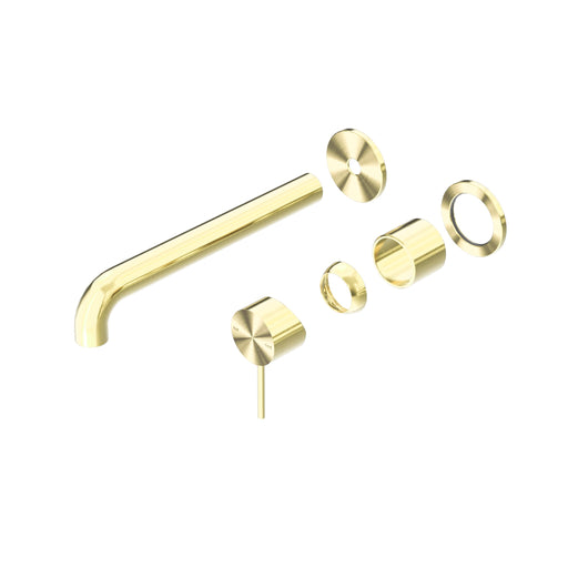 NERO MECCA WALL BASIN/BATH MIXER SEPARATE BACK PLATE 260MM TRIM KITS ONLY BRUSHED GOLD - Ideal Bathroom CentreNR221910C260TBG