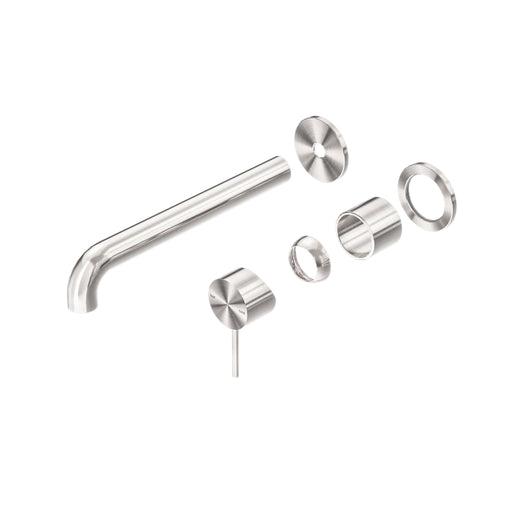 NERO MECCA WALL BASIN/BATH MIXER SEPARATE BACK PLATE 260MM TRIM KITS ONLY BRUSHED NICKEL - Ideal Bathroom CentreNR221910C260TBN