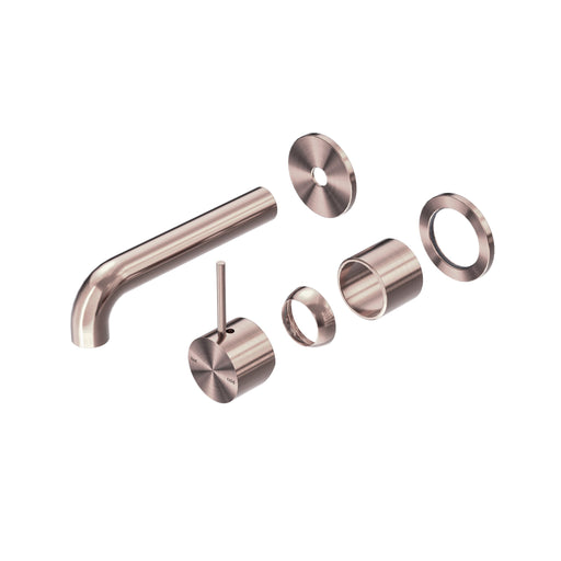 NERO MECCA WALL BASIN/BATH MIXER SEPARATE BACK PLATE HANDLE UP 120MM TRIM KITS ONLY BRUSHED BRONZE - Ideal Bathroom CentreNR221910D120TBZ