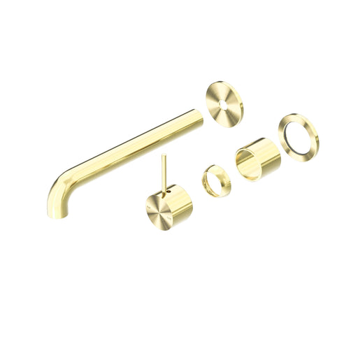 NERO MECCA WALL BASIN/BATH MIXER SEPARATE BACK PLATE HANDLE UP 260MM TRIM KITS ONLY BRUSHED GOLD - Ideal Bathroom CentreNR221910D260TBG