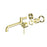 NERO MECCA WALL BASIN/BATH MIXER SWIVEL SPOUT 225MM TRIM KITS ONLY BRUSHED GOLD - Ideal Bathroom CentreNR221910RTBG