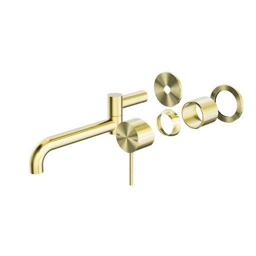 NERO MECCA WALL BASIN/BATH MIXER SWIVEL SPOUT 225MM TRIM KITS ONLY BRUSHED GOLD - Ideal Bathroom CentreNR221910RTBG