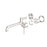 NERO MECCA WALL BASIN/BATH MIXER SWIVEL SPOUT 225MM TRIM KITS ONLY BRUSHED NICKEL - Ideal Bathroom CentreNR221910RTBN