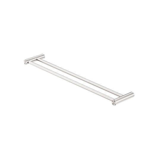 NERO NEW MECCA DOUBLE TOWEL RAIL 600MM BRUSHED NICKEL - Ideal Bathroom CentreNR2324dBN