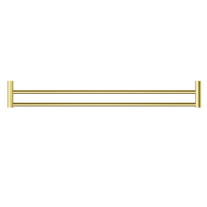 NERO NEW MECCA DOUBLE TOWEL RAIL 800MM BRUSHED GOLD - Ideal Bathroom CentreNR2330dBG