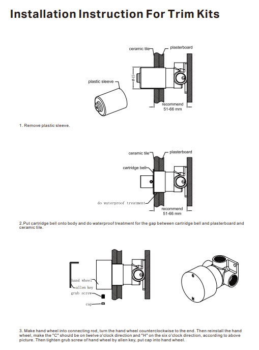 NERO OPAL PROGRESSIVE SHOWER MIXER TRIM KITS ONLY BRUSHED BRONZE - Ideal Bathroom CentreNR252009TBZ