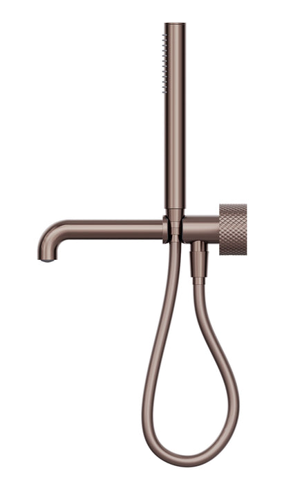 NERO OPAL PROGRESSIVE SHOWER SYSTEM SEPARATE PLATE WITH SPOUT 230MM BRUSHED BRONZE - Ideal Bathroom CentreNR252003b230BZ
