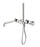 NERO OPAL PROGRESSIVE SHOWER SYSTEM SEPARATE PLATE WITH SPOUT 230MM BRUSHED NICKEL - Ideal Bathroom CentreNR252003b230BN