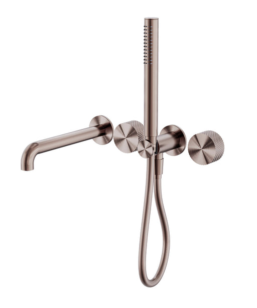 NERO OPAL PROGRESSIVE SHOWER SYSTEM SEPARATE PLATE WITH SPOUT 250MM BRUSHED BRONZE - Ideal Bathroom CentreNR252003b250BZ