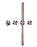 NERO OPAL PROGRESSIVE SHOWER SYSTEM SEPARATE PLATE WITH SPOUT 250MM BRUSHED BRONZE - Ideal Bathroom CentreNR252003b250BZ