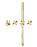 NERO OPAL PROGRESSIVE SHOWER SYSTEM SEPARATE PLATE WITH SPOUT 250MM BRUSHED GOLD - Ideal Bathroom CentreNR252003b250BG