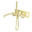 NERO OPAL PROGRESSIVE SHOWER SYSTEM WITH SPOUT 230MM TRIM KITS ONLY BRUSHED GOLD - Ideal Bathroom CentreNR252003a230tBG
