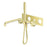 NERO OPAL PROGRESSIVE SHOWER SYSTEM WITH SPOUT 250MM TRIM KITS ONLY BRUSHED GOLD - Ideal Bathroom CentreNR252003a250tBG