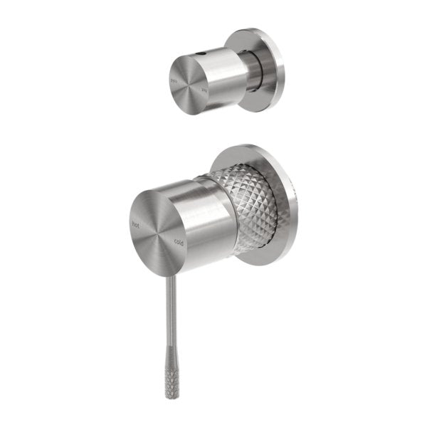 Nero Opal Wall Shower Mixer With Diverter Separate Plate - Ideal Bathroom CentreNR251909eBNBrushed Nickel