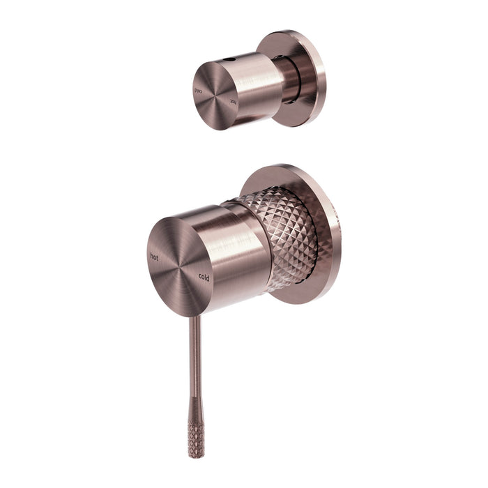 Nero Opal Wall Shower Mixer With Diverter Separate Plate - Ideal Bathroom CentreNR251909eBZBrushed Bronze
