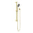 NERO ROUND METAL PROJECT SHOWER RAIL 4 STAR RATING BRUSHED GOLD - Ideal Bathroom CentreNR319BG