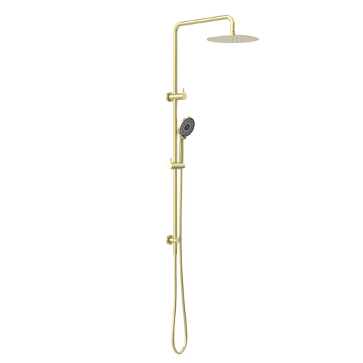 NERO ROUND PROJECT TWIN SHOWER BRUSHED GOLD - Ideal Bathroom CentreNR232105DBG