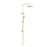 NERO SQUARE PROJECT TWIN SHOWER BRUSHED GOLD - Ideal Bathroom CentreNR232105EBG