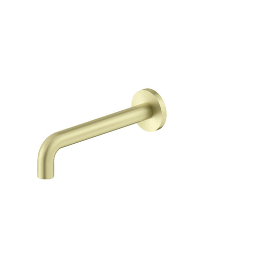 NERO X PLUS WALL BASIN SET SPOUT ONLY 215MM BRUSHED GOLD - Ideal Bathroom CentreNR201607asBG