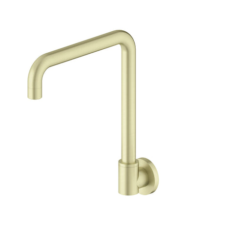 NERO X PLUS WALL MOUNTED SWIVEL SPOUT ONLY BRUSHED GOLD - Ideal Bathroom CentreNR201607sBG