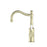 NERO YORK BASIN MIXER HOOK SPOUT WITH WHITE PORCELAIN LEVER AGED BRASS - Ideal Bathroom CentreNR69210201AB