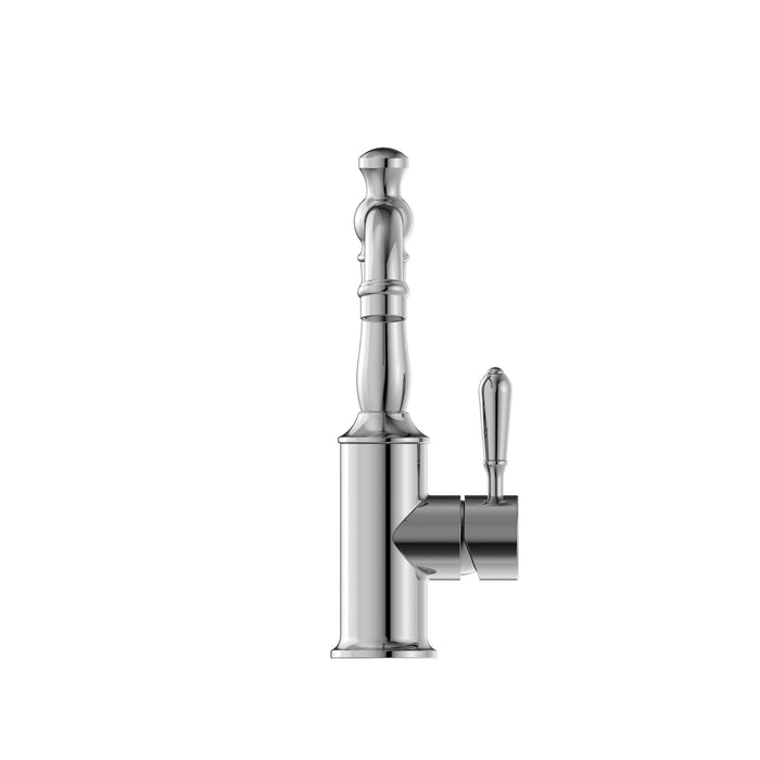 NERO YORK BASIN MIXER WITH METAL LEVER CHROME - Ideal Bathroom CentreNR69210102CH